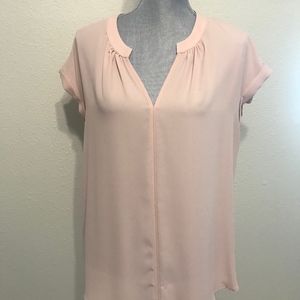 Philosophy Apparel Short Sleeve Blouse, Blush Pink